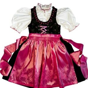 🏷️ Angermaier München Trachten Dirndl Dress – Toddler Girl (US Size 4T)